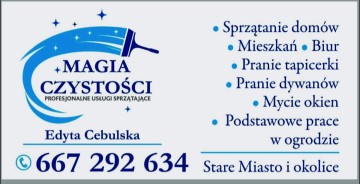MAGIA CZYSTOŚCI - usługi sprzątające DOM, MIESZKANIE, BIURA
