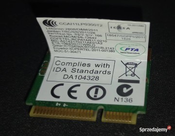 Karta sieciowa wifi lenovo N580 G580 G585 P580