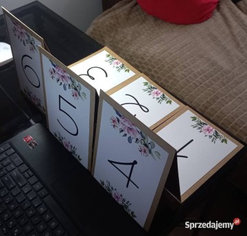 Numerki na st&oacute;ł weselny - komplet 6 szt.