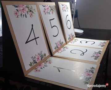 Numerki na st&oacute;ł weselny - komplet 6 szt.