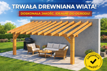 Gotowa konstrukcja zadaszenia tarasu