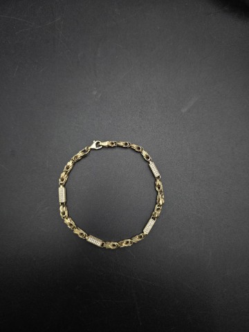 Złota bransoletka  Pr&oacute;ba 585  Waga 8.53 gram  Długość 23 cm