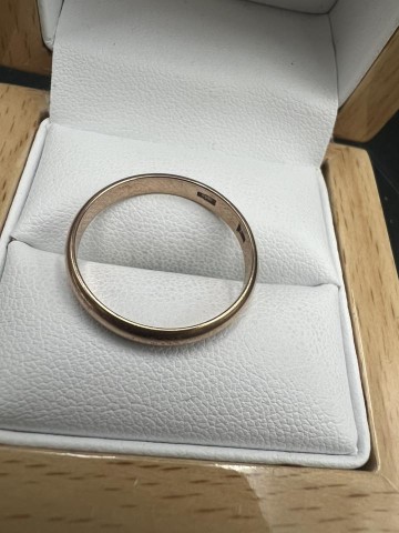 Złota obrączka  Pr&oacute;ba 585 Waga: 2.45 g