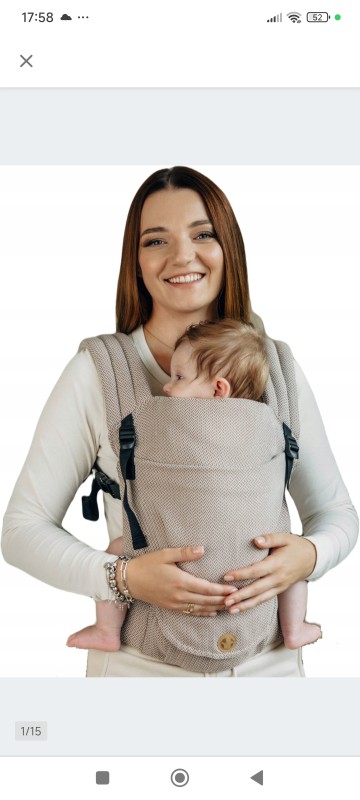 Nosidło lennylamb light almound mała jodełka