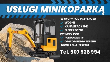 Usługi minikoparką i koparko ładowarką
