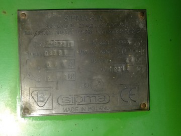 Sprzedam Prasę Sipma Z-279/1 lub zamienię na inna maszynę