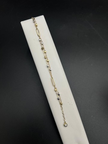 Złota bransoletka  Pr&oacute;ba 585  Waga: 3.25 g