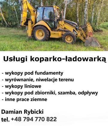 Usługi koparko-ładowarka