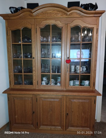 Witryna/komoda dębowa.