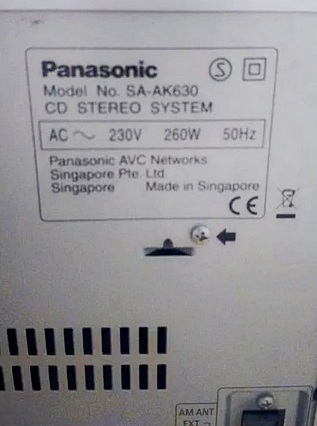 Wieża Panasonic z kolumnami + subwoofer