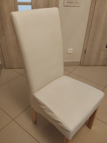 Krzesła ecru 4szt ekosk&oacute;ra