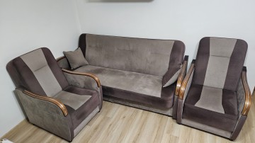 Komplet wypoczynkowy wersalka + dwa fotele
