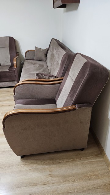 Komplet wypoczynkowy wersalka + dwa fotele