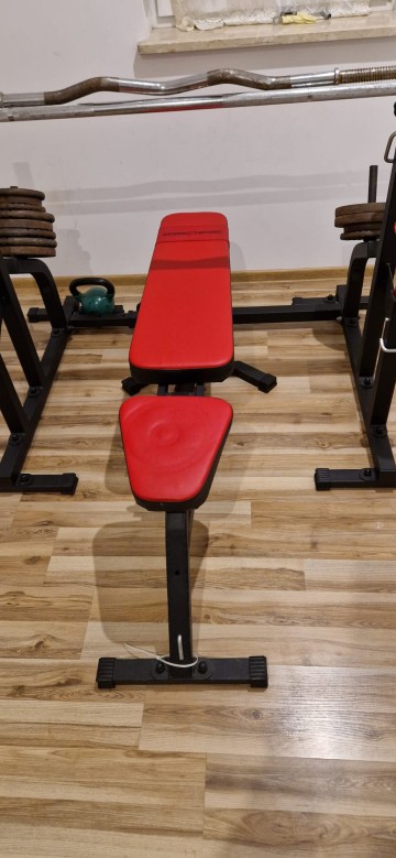 Ławeczka Marbo + stojaki + zeliwne obciązenie