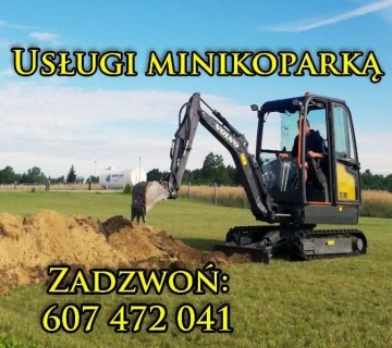 Wykopy minikoparka prace ziemne