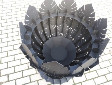 Palenisko ogrodowe kwiaty handmade