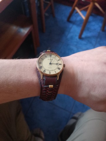 Zegarek męski Słaba pozłacany 21 kamieni