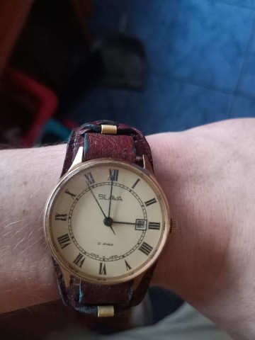 Zegarek męski Słaba pozłacany 21 kamieni