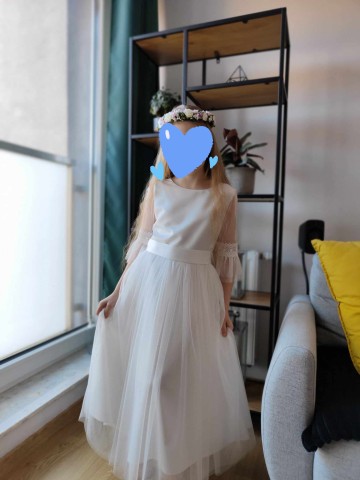 Sukienka komunijna i wianek