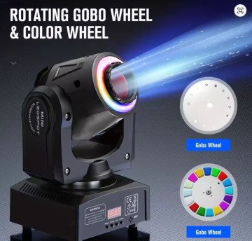 Lampa dyskotekowa sceniczna, ruchoma głowa 80W. Nowa