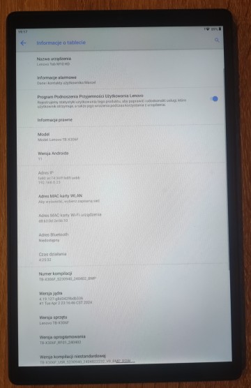 Tablet Lenovo TAB M10 HD wifi Iron Grey 3GB/32GB