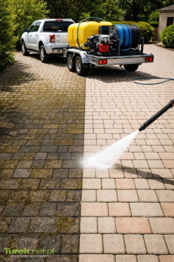 Mycie kostki brukowej, elewacji, ogrodzeń, taras&oacute;w