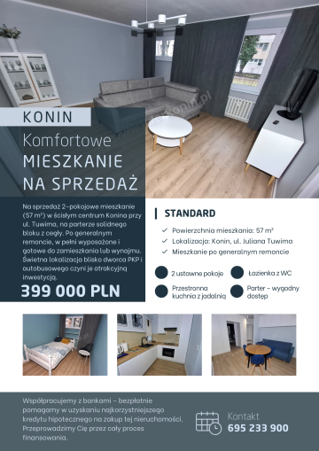 CENTRUM KONINA |UL. TUWIMA |PO GENERALNYM REMONCIE |PARTER