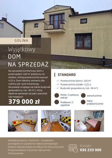 Wyjątkowy Dom w Golinie – Komfort i doskonała lokalizacja!