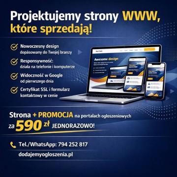 Własna strona WWW od 590 zł - profesjonalnie, bez przepłacan
