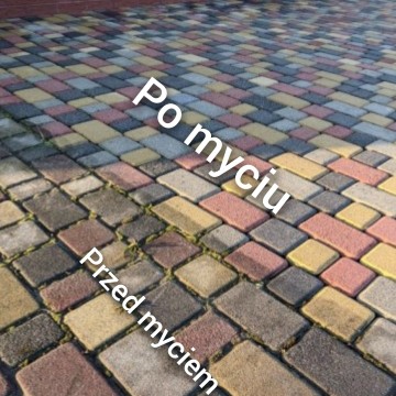 mycie kostki brukowej powierzchni betonowych
