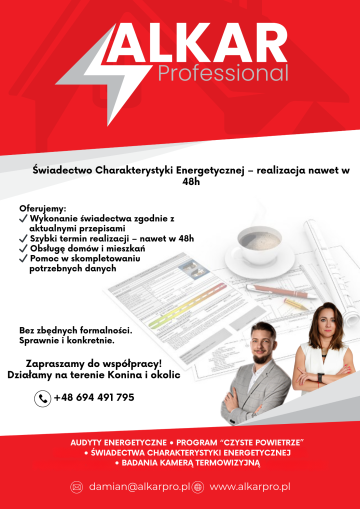 Świadectwo energetyczne Konin &ndash; realizacja nawet w 48h