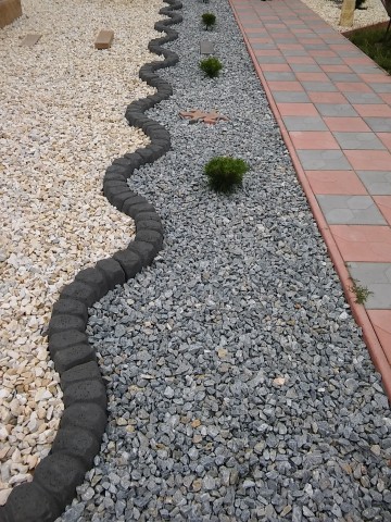 krawężnik ozdobny, obrzeża, opornik, grys, kamienie