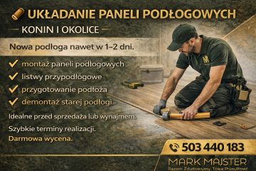UKŁADANIE PANELI PODŁOGOWYCH &ndash; KONIN