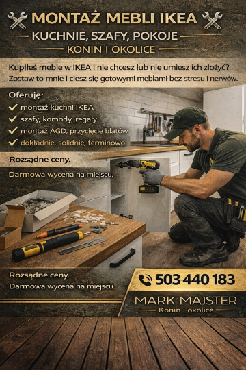 MONTAŻ MEBLI IKEA &ndash; KONIN I OKOLICE