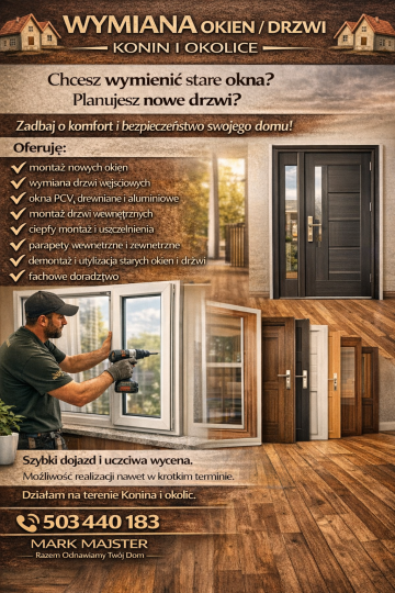 MONTAŻ DRZWI I OKIEN &ndash; KONIN I OKOLICE