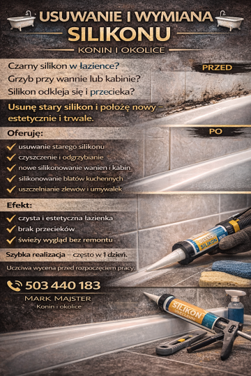 USUWANIE I WYMIANA SILIKONU &ndash; ŁAZIENKI / KUCHNIE ???? KONIN  ...