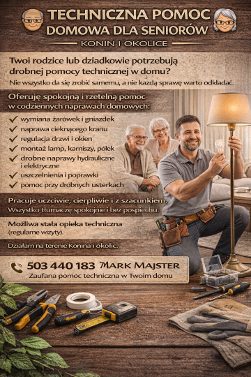 ???????? TECHNICZNA POMOC DOMOWA DLA SENIORÓW – KONIN I OKOLICE