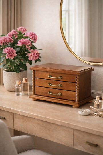 Drewniana szkatułka - rekodzieło