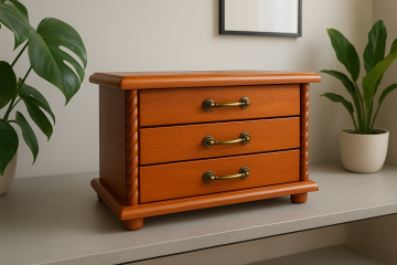 Drewniana szkatułka - rekodzieło