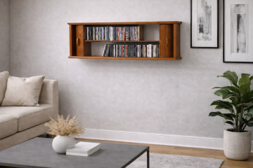 Wisząca drewniana szafka na płyty ,książki