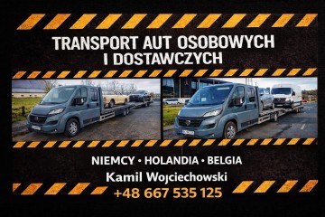 Przewóz osób Niemcy Belgia Holandia, transport pojazdów