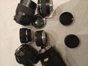Sprzedam aparat fotograficzny, obiektywy
