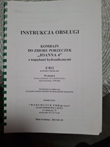 Kombajn do zbioru porzeczki