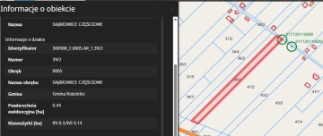 Działka rolna 0,82 ha &ndash; Dąbrowice Częściowe, gmina Kościelec