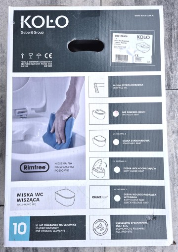 KOŁO miska wisząca NOVA PRO PREMIUM z deską wolnoopadającą