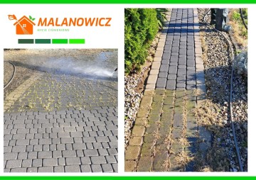 Profesjonalne czyszczenie kostki brukowej, elewacji, dachów.