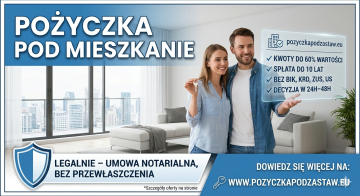 Pożyczka pod nieruchomość bez BIK i KRD do 10 lat spłaty