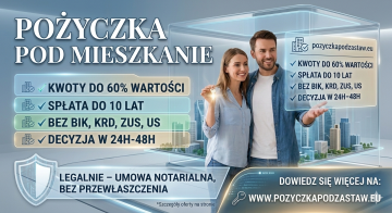 Pożyczka pod nieruchomość bez BIK i KRD do 10 lat spłaty