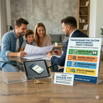 Pożyczka pod mieszkanie, dom, działkę bez BIK, 10 lat spłaty