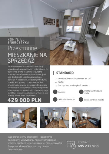 Centrum Konina | Parter | 64m&sup2; z potencjałem na biuro!